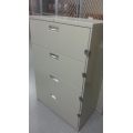 Hon Grey 4 Drawer Lateral File Cabinet, Locking